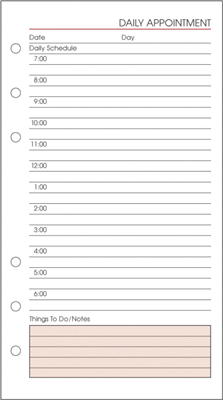 657 Time-In-Hand Planner - Daily Appointment Pages