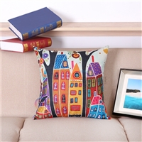 Vintage Homes Style 5 Square Decorative Pillow