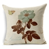 Faith Botanical Postal Vintage Square Decorative Pillow