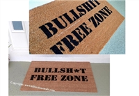 Bullsh*t Free Zone Custom Doormat Censored or Uncensored by Killer Doormats