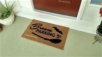 Broom Parking Custom Handpainted Holiday Fandom Doormat by Killer Doormats