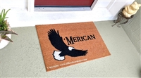 Flying Eagle 'Merican Custom Handpainted Patriotic Welcome Doormat by Killer Doormats