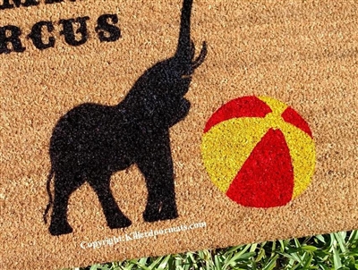 Surname Family Circus Personalized Custom Doormat by Killer Doormats