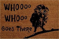 Whooo Goes There Fluffy Owl Custom Doormat by Killer Doormats