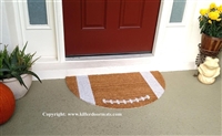 Football Half Moon Custom Handpainted Sports Welcome Doormat by Killer Doormats