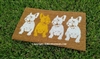 Plenty of Frenchies Row of French Bulldogs Custom Handpainted Cute Doormat by Killer Doormats