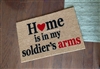 Home Is In My Soldier's Arms Custom Doormat by Killer Doormats