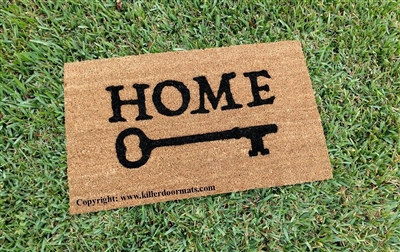 Home (with a key) Custom Doormat by Killer Doormats