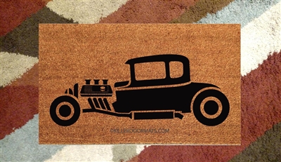 Hot Rod Car Custom Handpainted Doormat by Killer Doormats