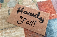 Howdy Y'all Custom Handpainted Welcome Doormat by Killer Doormats