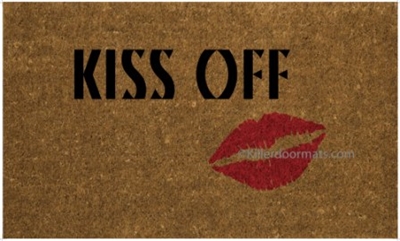 Kiss Off Custom Doormat by Killer Doormats