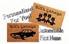 Personalized Name's Garage Car Guy Custom Handpainted Doormat by Killer Doormats