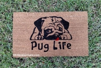 Pug Life Custom Doormat by Killer Doormats