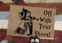 Off With Your Shoes! Queen of Hearts Custom Doormat by Killer Doormats