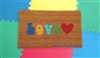 Colorful Retro Love Custom Doormat by Killer Doormats