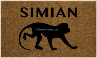 Simian Custom Doormat by Killer Doormats