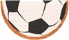 Soccer Ball Half Moon Custom Handpainted Sports Welcome Doormat by Killer Doormats