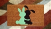 Somebunny Loves You Custom Hand Painted Cute Animal Welcome Door Mat by Killer Doormats