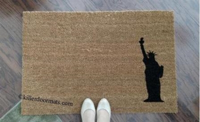 Statue of Liberty Silhouette Custom Doormat by Killer Doormats