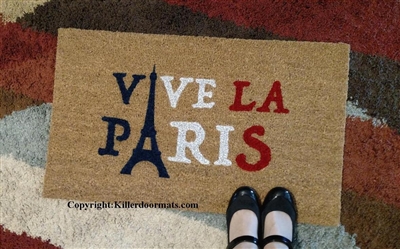 Vive La Paris Custom Doormat by Killer Doormats, Two Versions