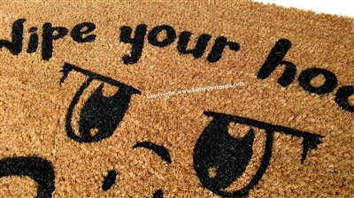 Wipe Your Hooves Custom Handpainted Fandom Welcome Doormat by Killer Doormats