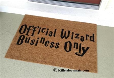 Official Wizard Business Only Custom Doormat by Killer Doormats