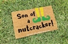 Son of a Nutcracker Custom Hand Painted Funny Elf Fandom Holiday Seasonal Welcome Door Mat by Killer Doormats