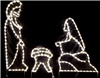 3 Piece Nativity Medium with Warm White LED Lights
