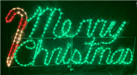 Merry Christmas Cursive with Candy Cane