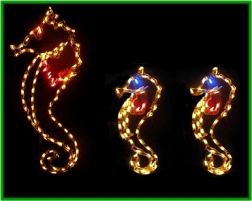 3 Pc Sea Horse 1 Lg 2 Sm