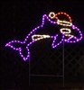 Orca with Santa Hat Outline