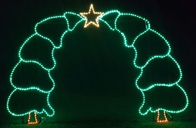 Walk Thru Tree Arch with Star