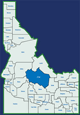 Custer County, ID Map