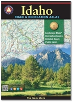 Idaho Road & Recreation Atlas, Camping, Cabins, RV, Fishing spots and available species, Hunting regions and units