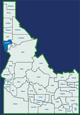 Nez Perce County, ID Map