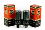 NOS U.S.NAVY 1943 RCA CRC-6SN7 GT black-plate black-glass MATCHED PAIR