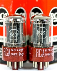 World's Best NOS 5691/6SL7 RCA Red Base Dual Triode Perfect Matched Pair