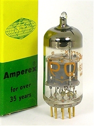 NOS 1968 AMPEREX 6201 ECC801S 12AT7 WEST GERMAN MADE SOLID-GETTER GOLD PIN TUBE