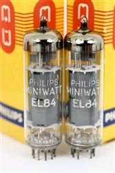 NOS PHILIPS MINIWATT EL84 6BQ5 MATCHED PAIR