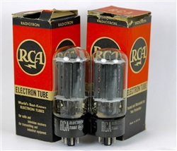 1960 RCA 6L6GC HOLY-GRAIL MATCHED PAIR DUAL SQUARE-GETTERS