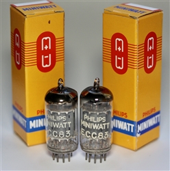 Phenomenal PHILIPS MINIWATT HOLLAND ECC83 12AX7 "LONG PLATES" 1957 "D-FOIL-GETTER" NOS SINGLE TUBE OR PAIR!