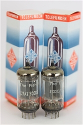 Telefunken (Fisher) < > Diamond ECC83 / 12AX7 Smooth Platinum Low Noise Pair for MICROPHONES