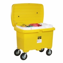 Oil-Only Spill Cart Kit with 8in Wheels 31" x 48 x 31.5", 1/pkg