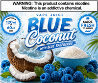 Blue Coconut Vape Juice by Orleans Vapor Company 120ml & 60ml