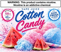 Watermelon Cotton Candy Vape Juice by Orleans Vapor Company 120ml & 60ml