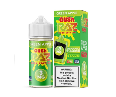 Pod Juice RAZ Green Apple Gush 100ml vape juice