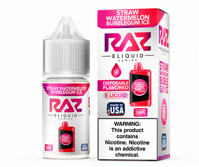Pod Juice RAZ Straw Watermelon Bubblegum Ice 30ml salt nicotine e-liquid