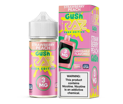 Pod Juice RAZ Strawberry Peach Gush 100ml vape juice