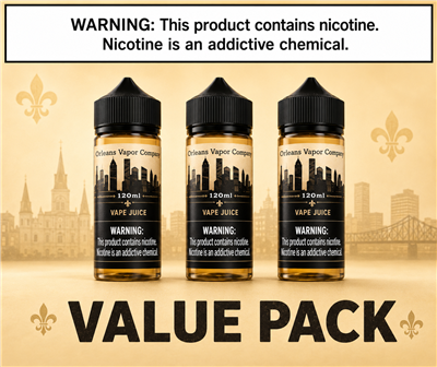 Orleans Vapor Company Value 3 Pack 120mL E-Liquid Bundle