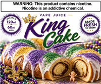 King Cake Vape Juice by Orleans Vapor Company 120ml & 60ml